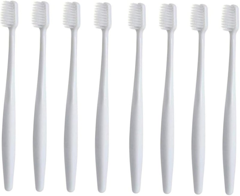 Firm Bristle Toothbrush For Gums 8 Pack Sensory Plastic Brush Grey - Image 1